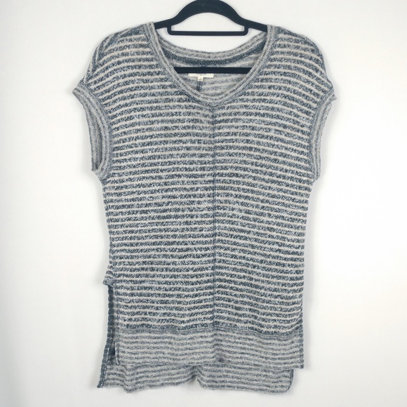 Madewell Tops - Madewell Striped Tunic Top High Low Linen